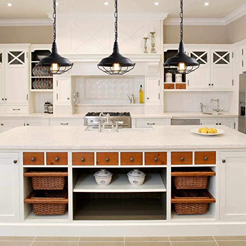 Industrial Pendant Lights 2 Pack Farmhouse Pendant Lights with Adjustable Chain (2 count)