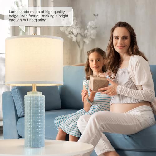 24.8" Ceramic Bedside Lamps Set of 2 (2 Count)