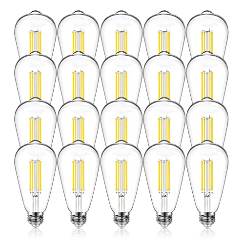 20 Pack ST58 LED Edison Bulbs (20 Count)