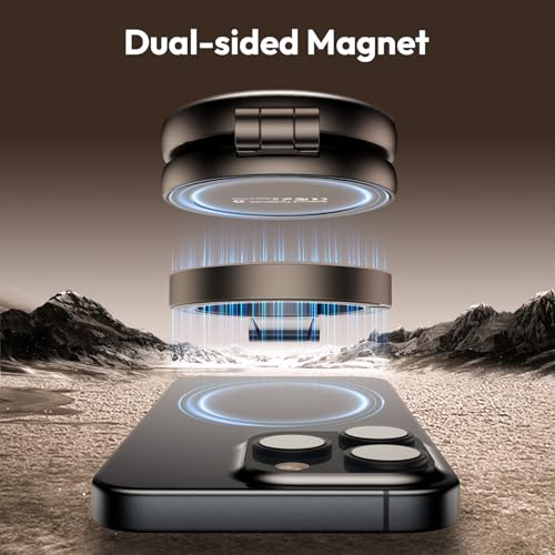2-in-1 Magnetic Phone Tripod & Selfie Light Kit, MA30 Phone Stand with LM19 2500K-8500K LED Fill Light for MagSafe, Compatible with iPhone 17-12 Series for Photo/Vlog/Video/TikTok, Black