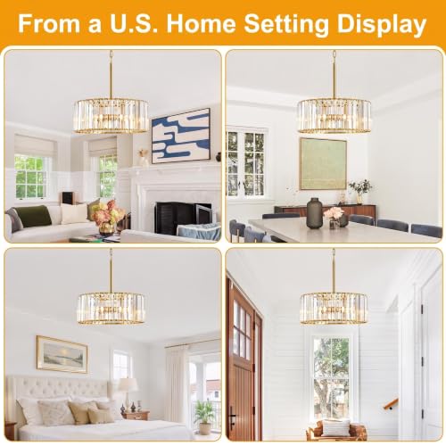 15" Modern Crystal Chandelier for Dining Room