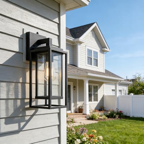 18" Dusk to Dawn Double Cage Outdoor Wall Light