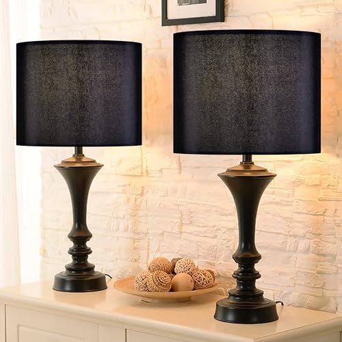 Medium Black Lamp Shade for Table Lamps and Floor Lamps