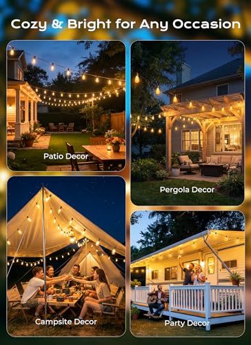 52FT Solar String Lights Outdoor Waterproof (52 Foot)