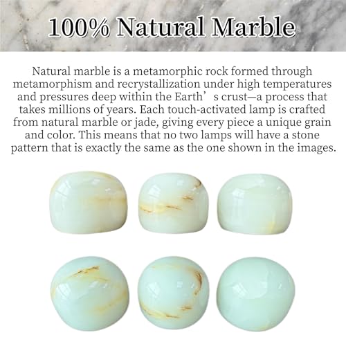 Natural Marble Lamp Cordless Touch Control Night Light 3