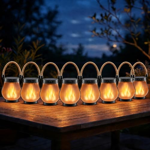Solar Lanterns Outdoor Waterproof 8 (8 Count)