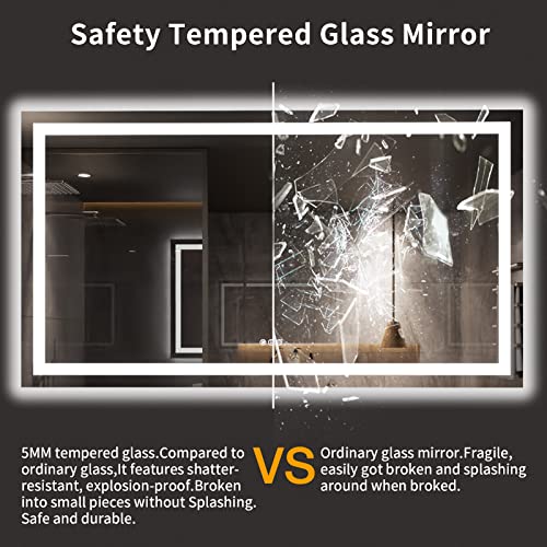 72X40 LED Bathroom Mirror with Lights