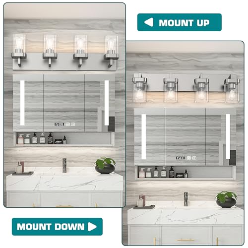 4 Light Bathroom Light Fixtures (4 Count)