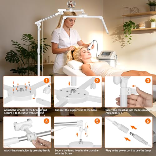 Half Moon Light for Eyelash Extensions Lash Tech Lamp Phone Holder