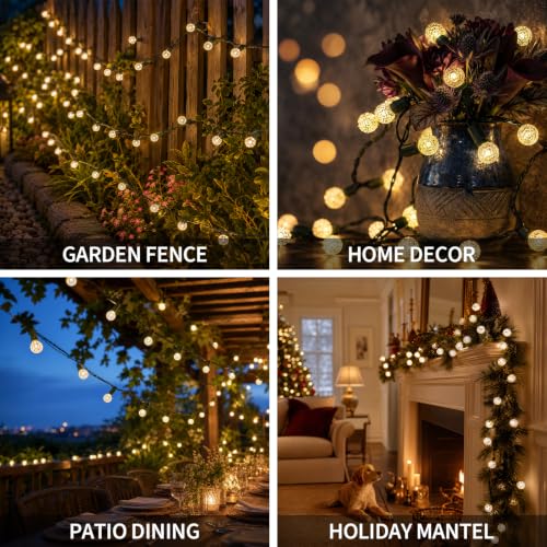 G14 Slow Twinkle Warm White Christmas Globe Lights (Warm White / 50 LED)