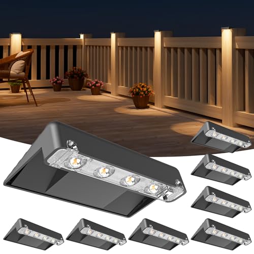 Solar Deck Lights Outdoor 8 Pack (8 Count)