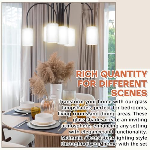 6 Pcs Clear Crackle Glass Lamp Shade 1 (6 Count)