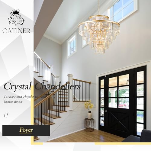 36" Large Crystal Chandelier (23 Count)