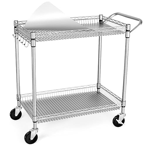 Heavy Duty 2 Tier Rolling Cart