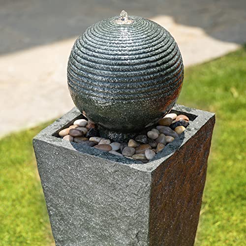 Outdoor Water Fountain with LED Light