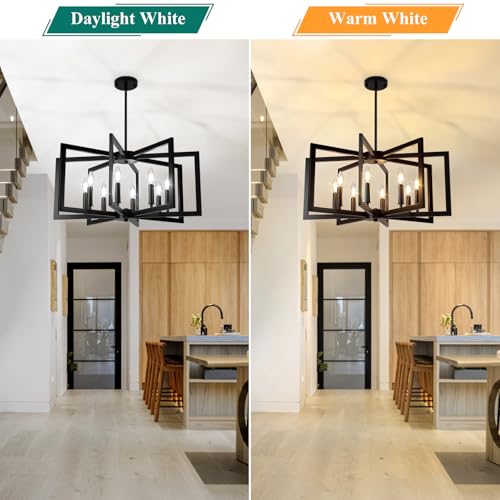 20" 62" Height Adjustable Black Kitchen Chandelier for Dining Room