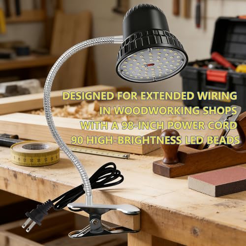 Clamp Light 3000 Lumen Work Light with Strong Metal Clamp Base for Office