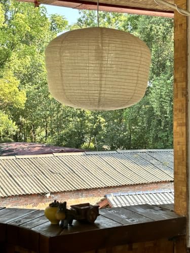 Large fabric lampshade Beige Hanging 20INCH Linen Pendant Lamp shade Can replace paper lanterns