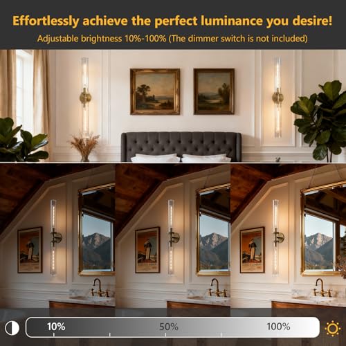 30 inch Wall Sconce Bathroom Sconce Hardwired Modern Bathroom Wall Sconce
