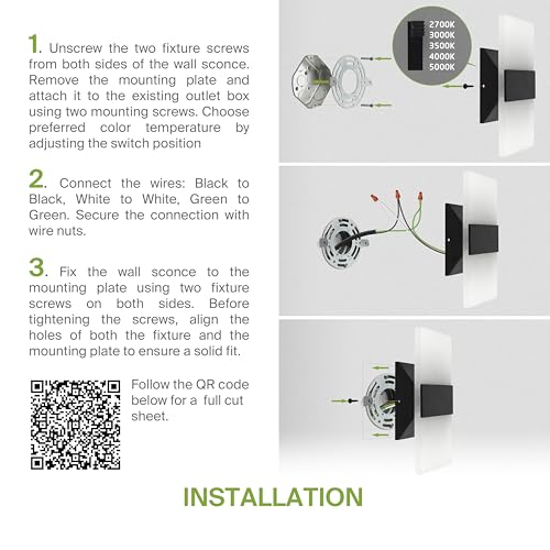 14 Inch Indoor LED Wall Sconce (2 Count)