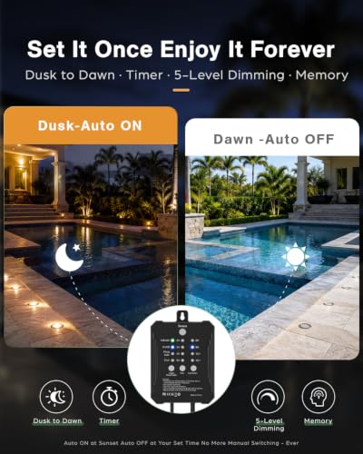30 Packs Low Voltage Deck Lights Kit with Transformer IP67 2700K