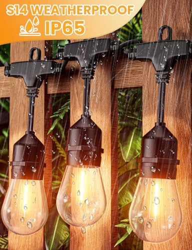 Outdoor String Lights 105 FT Outside Waterproof Commercial Grade ETL (105 Foot)