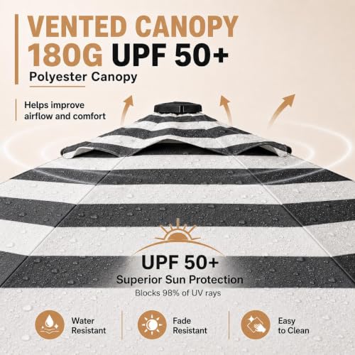 9FT Solar Patio Umbrella w