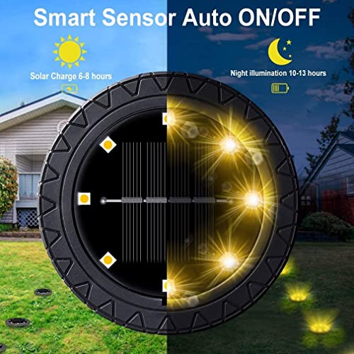 Solar Powered Ground lights 12 Pack (12 Count)