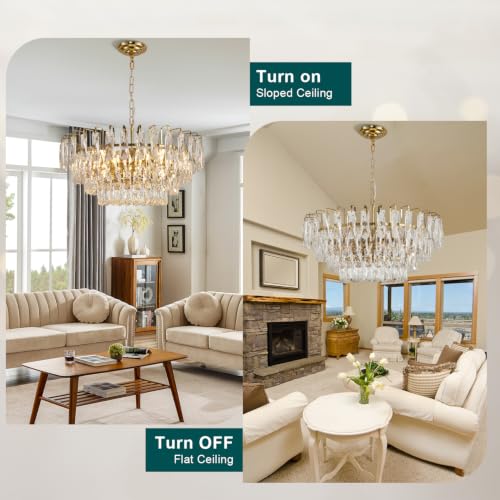 Gold Round Crystal Chandelier