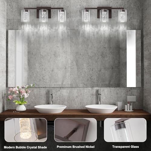 3 Light Bronze Vanity Light with 3 Color Modes (3 Count)