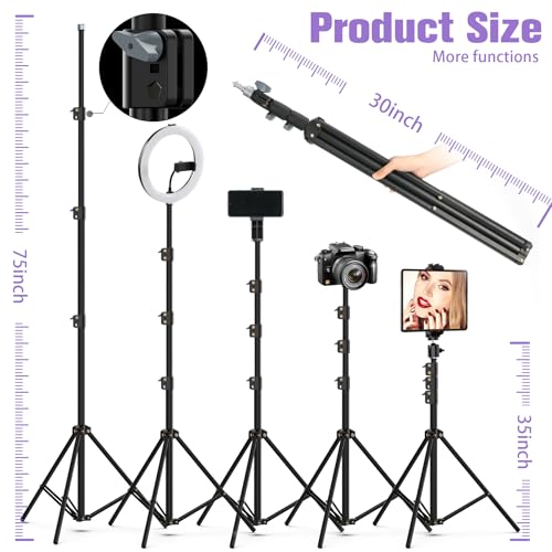Purple 22" Ring Light for iPad iPhone with 75" Tripod Stand Barber