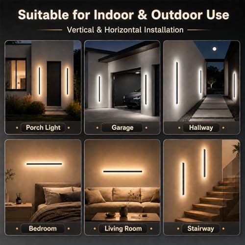 2 Pack 59In Long Outdoor Wall Light (2 Count)