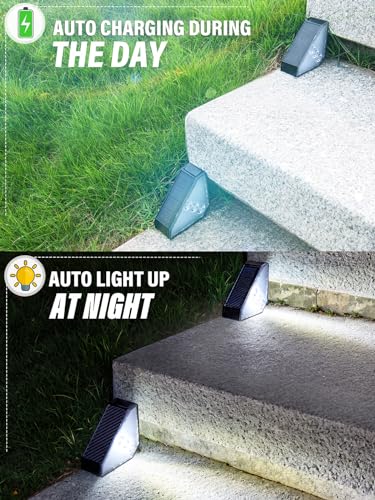 Solar Step Lights for Outside Waterproof (8 Count)