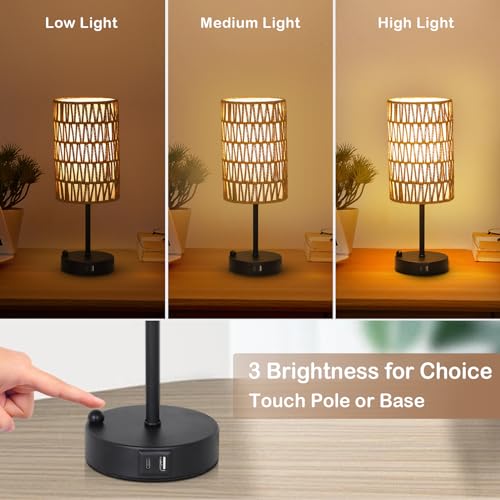 Touch Table Lamp For Bedroom with Bulb