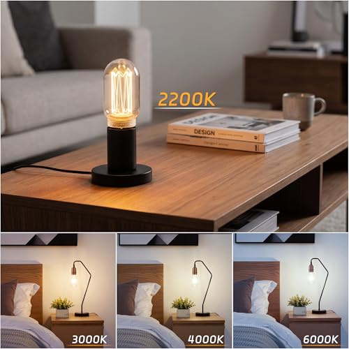 Decorative Light Bulb E26 Vintage Edison LED Dim Soft Warm Clear T45