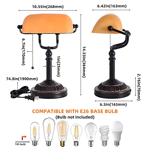 Bankers Desk Lamp with USB