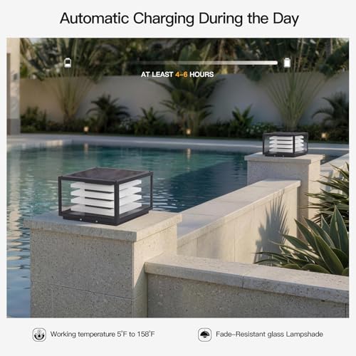11.8'' Solar Post Lights Outdoor