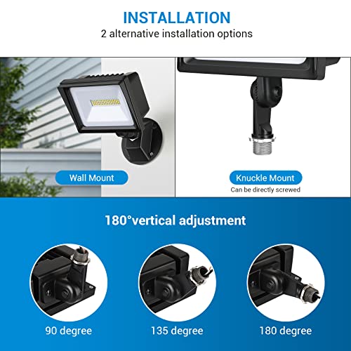 2 Pack 34W LED Outdoor Flood Light (2 Count)