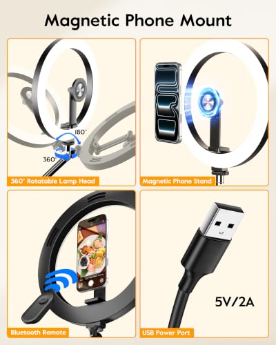 Ring Light with Magnetic Phone Holder