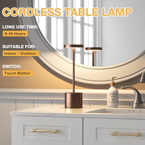 Brown Cordless Lamp Set (2 Count)
