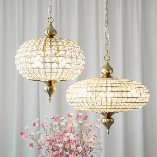 Vintage Crystal Globe Chandelier