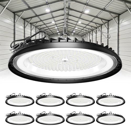 200W UFO LED High Bay Light 22500LM 5000K Commercial Grade for Shop