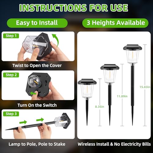 16Pack Solar Pathway Lights Outdoor (16 Count)