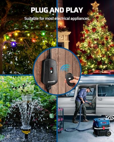 Remote Control Outlet with 2 Wireless Remotes
