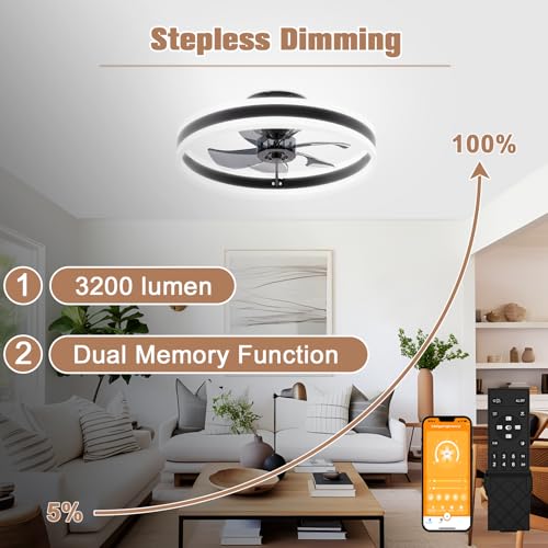 Fandelier Ceiling Fans with Lights and Remote