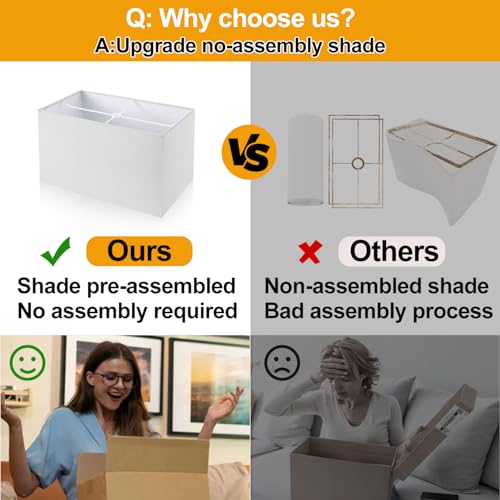 21" Touch Bedside lamps with 2 USB & AC Outlets (2 Count)