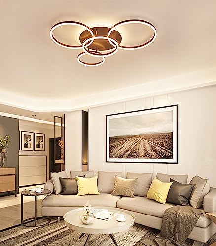Chaners Ceiling Light LED Ceiling Light Ring Design Lighting Dimmable with Remote Control Lights for Living Room Bedroom Hallway