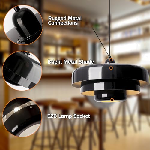 Black Pendant Light with Plug in Cord Modern Pendant Lighting 3