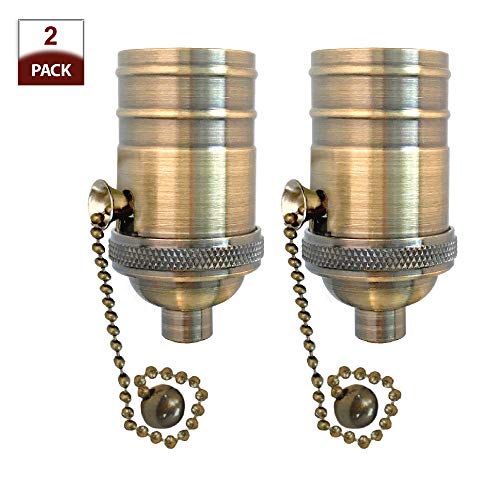 Pull Chain Lamp Socket for Incandescent LED Bulbs (2 Count)