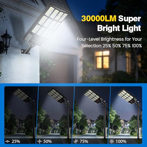 4 Pack Solar Street Lights Outdoor Waterproof